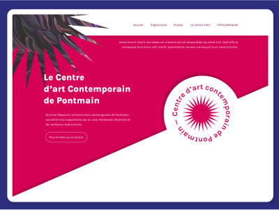 visuel miniature de l'accueil du site web du Centre d'art de Pontmain