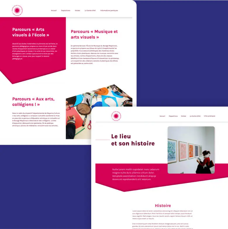 webdesign en desktop David Daumer Centre d'Art de Pontmain