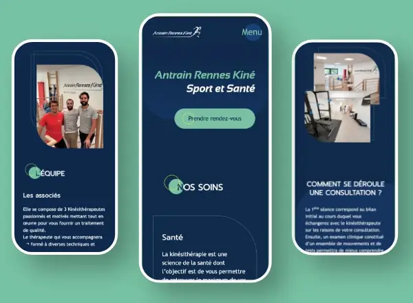Site web en sobriété numérique pour le projet de ark2s, kiné de Rennes