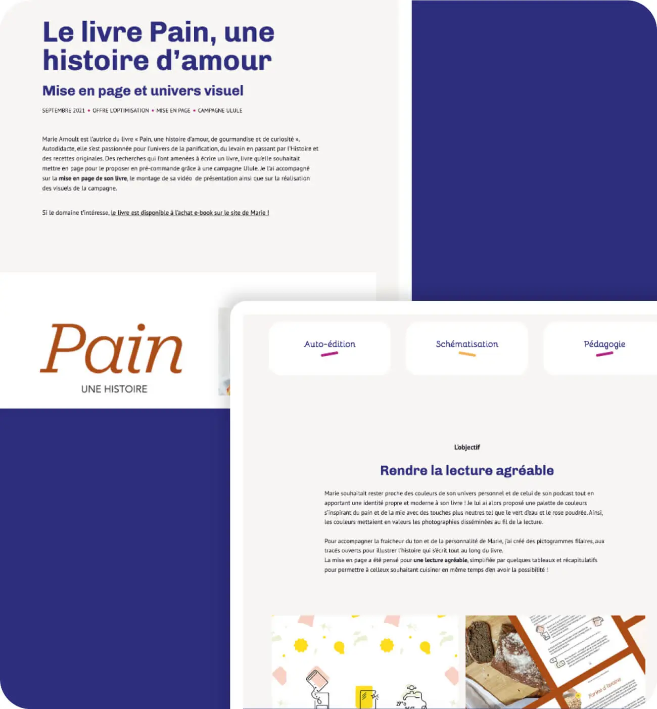 maquettes graphiques de bleu renard studio