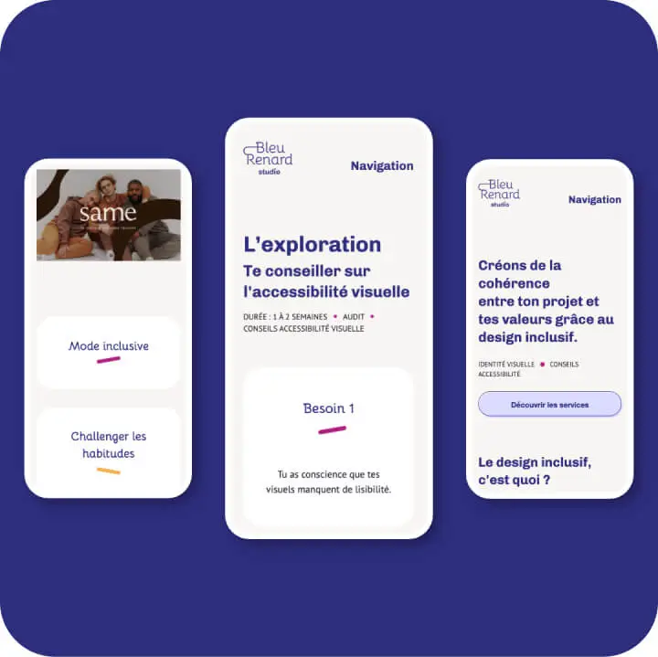 mobile design du studio bleu renard