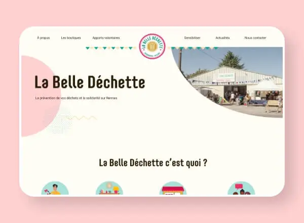 visuel du site internet éco-conçu de la belle déchette