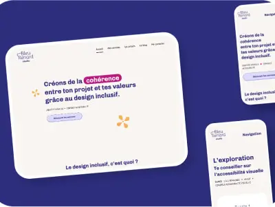 site web bleu renard studio, travail de développement web éco-responsable