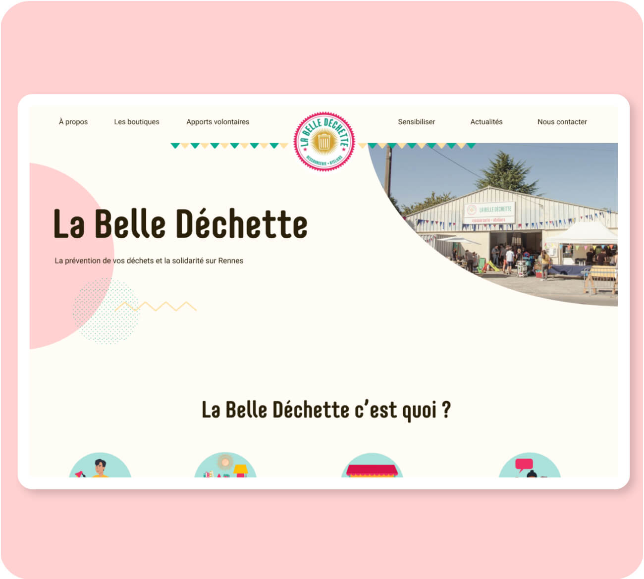 Webdesign du site web en éco-conception de La belle déchette