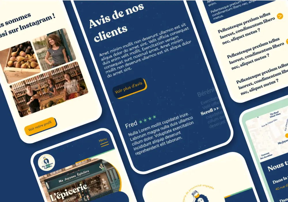 Site web mobile ma joyeuse épicière