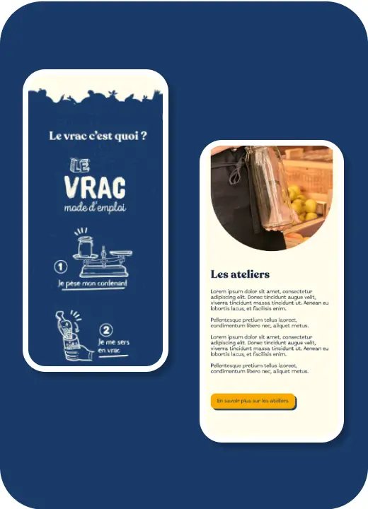 Maquettes mobile épicerie rennes webdesigner david daumer