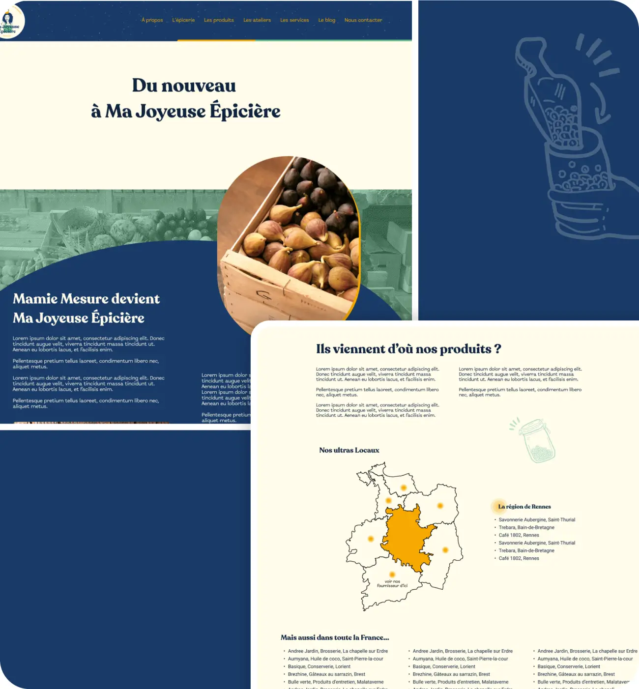 UI design david daumer site web ma joyeuse épicière rennes