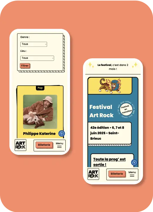 Art Rock webdesign mobile David Daumer