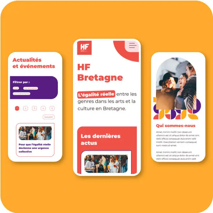 template mobile web design éco-conçu