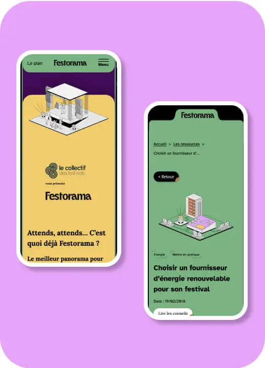 éco web design mobile Festorama festivals bretons