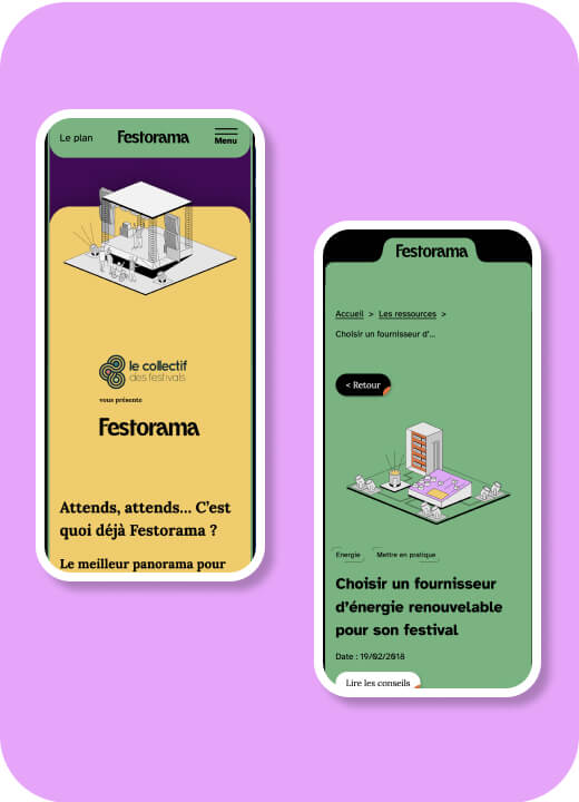 éco web design mobile Festorama festivals bretons
