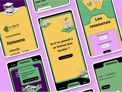 maquettes mobile festorama site éco-responsable par David Daumer Bretagne