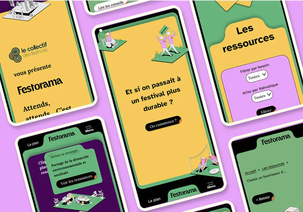Web Design mobile pour Festorama site éco par David Daumer à rennes