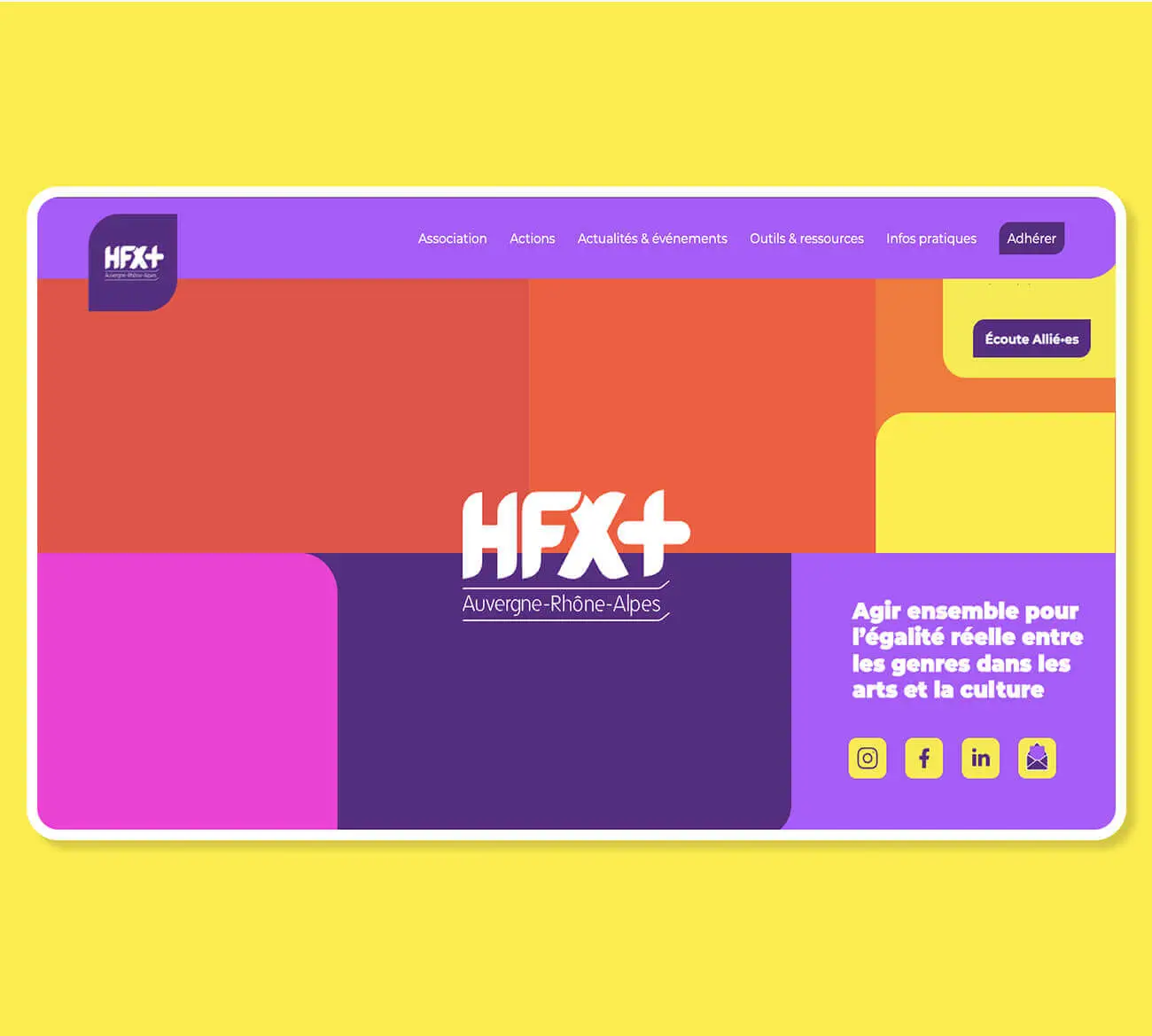 hf aura refonte site web rhone-alpes maquette desktop