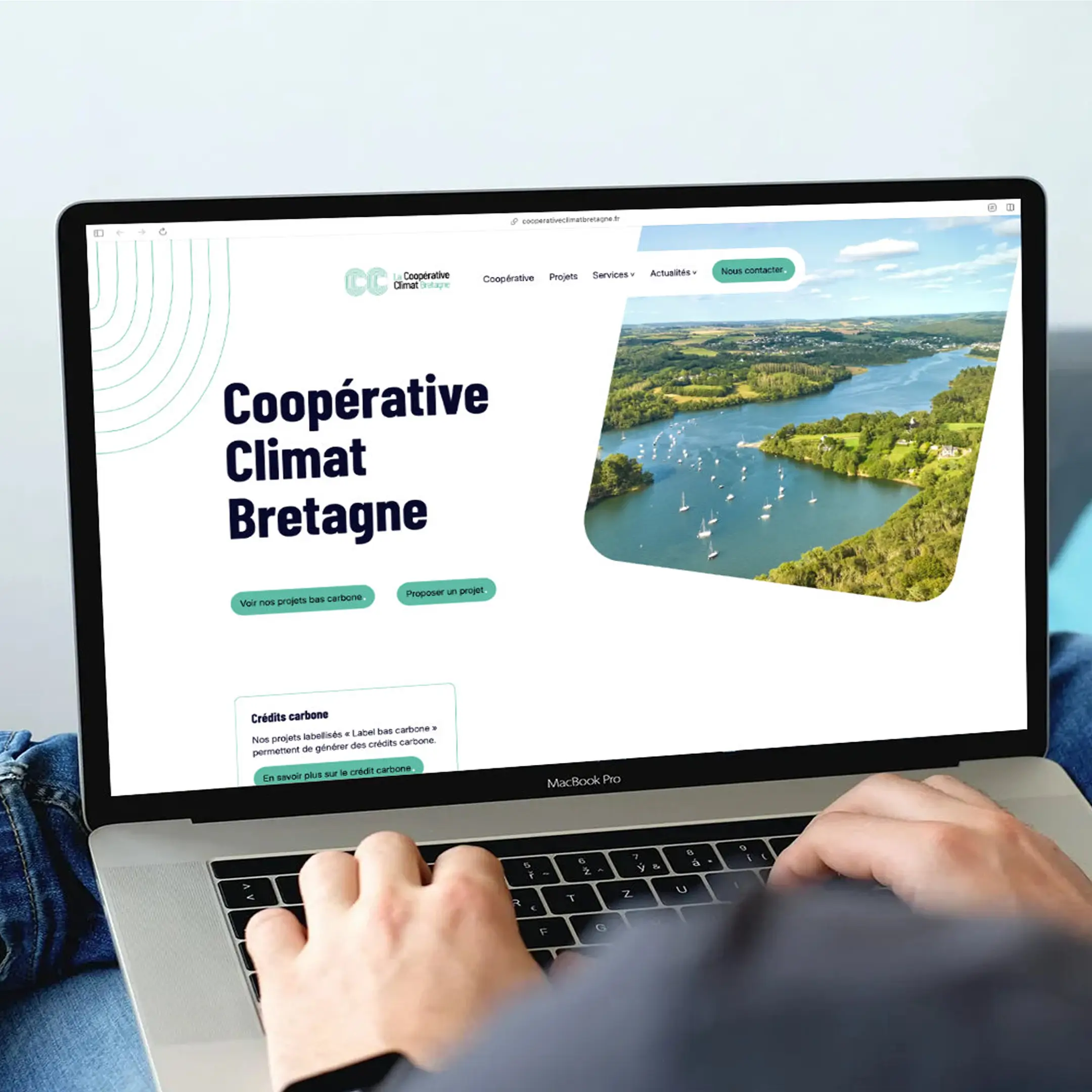 cooperative climat bretagne mockup site internet design eco david daumer